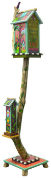 Birdhouse Post Sculpture