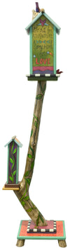 Birdhouse Post Sculpture