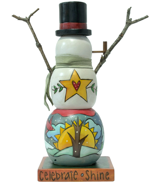 Extra Small Snowman Sculpture