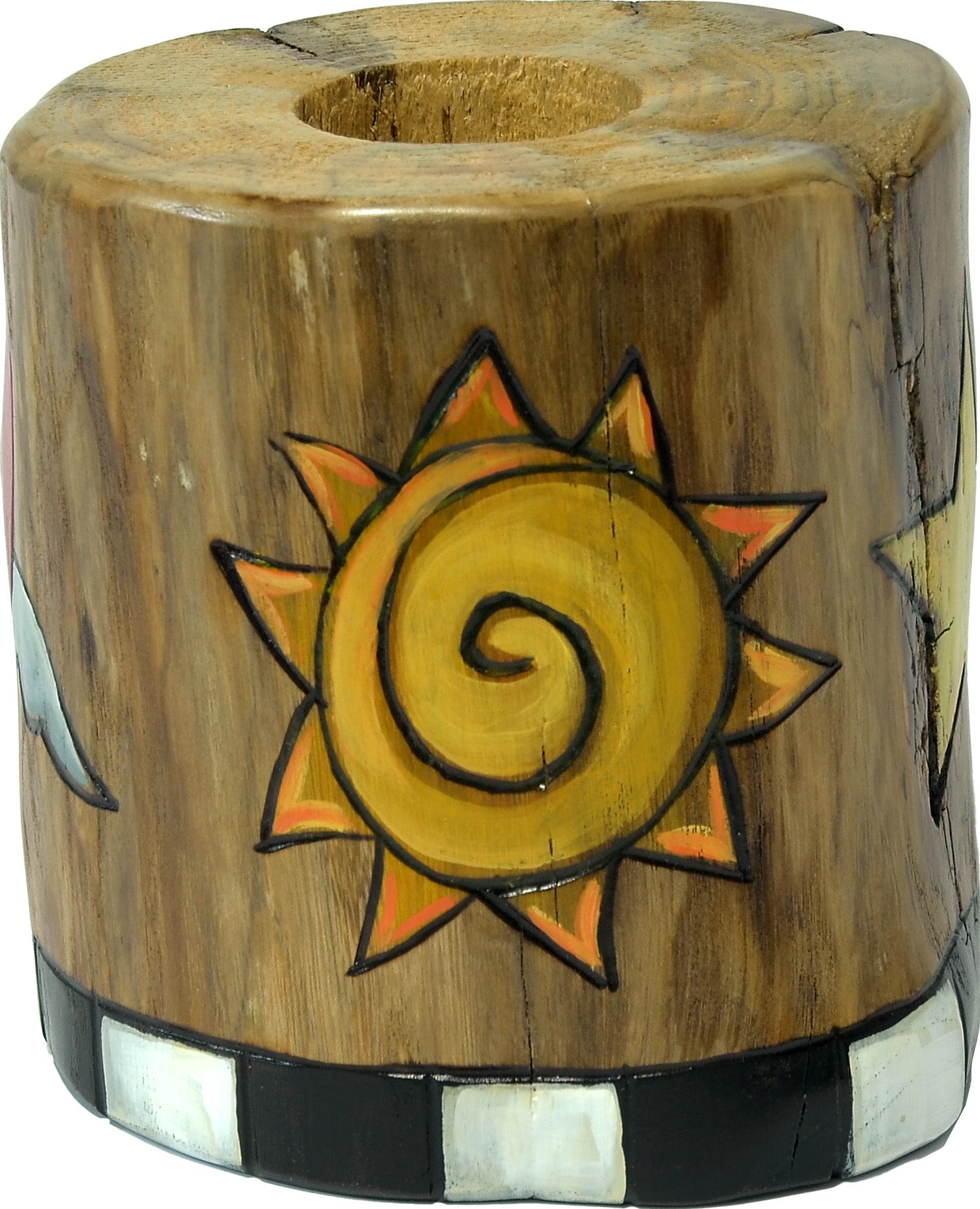 Large Log Candle Holder