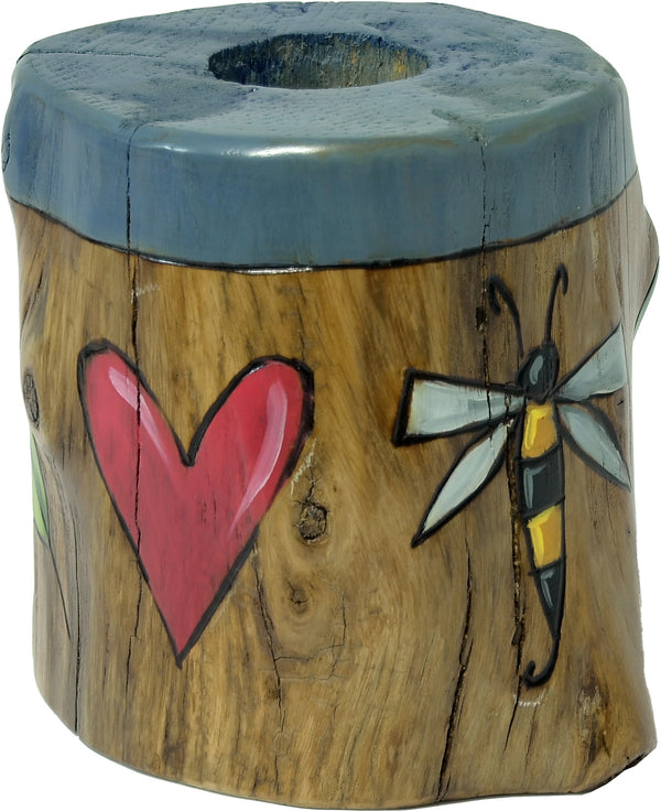 Large Log Candle Holder