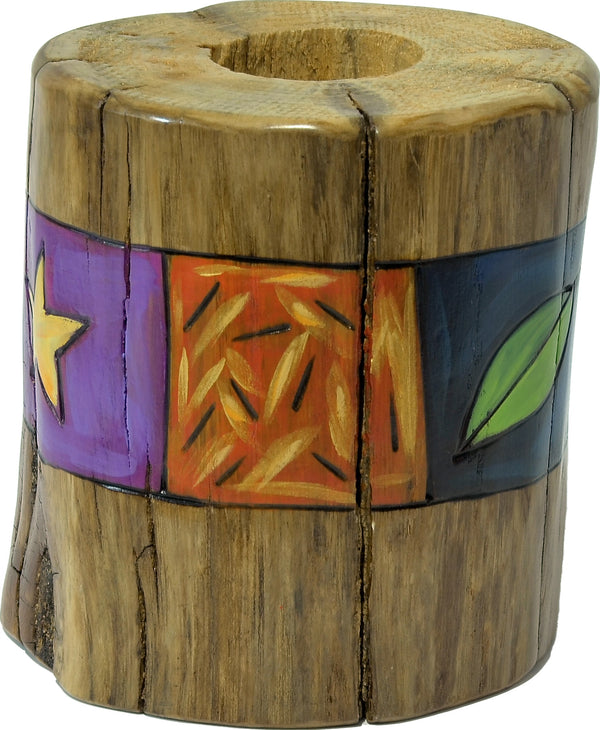 Large Log Candle Holder