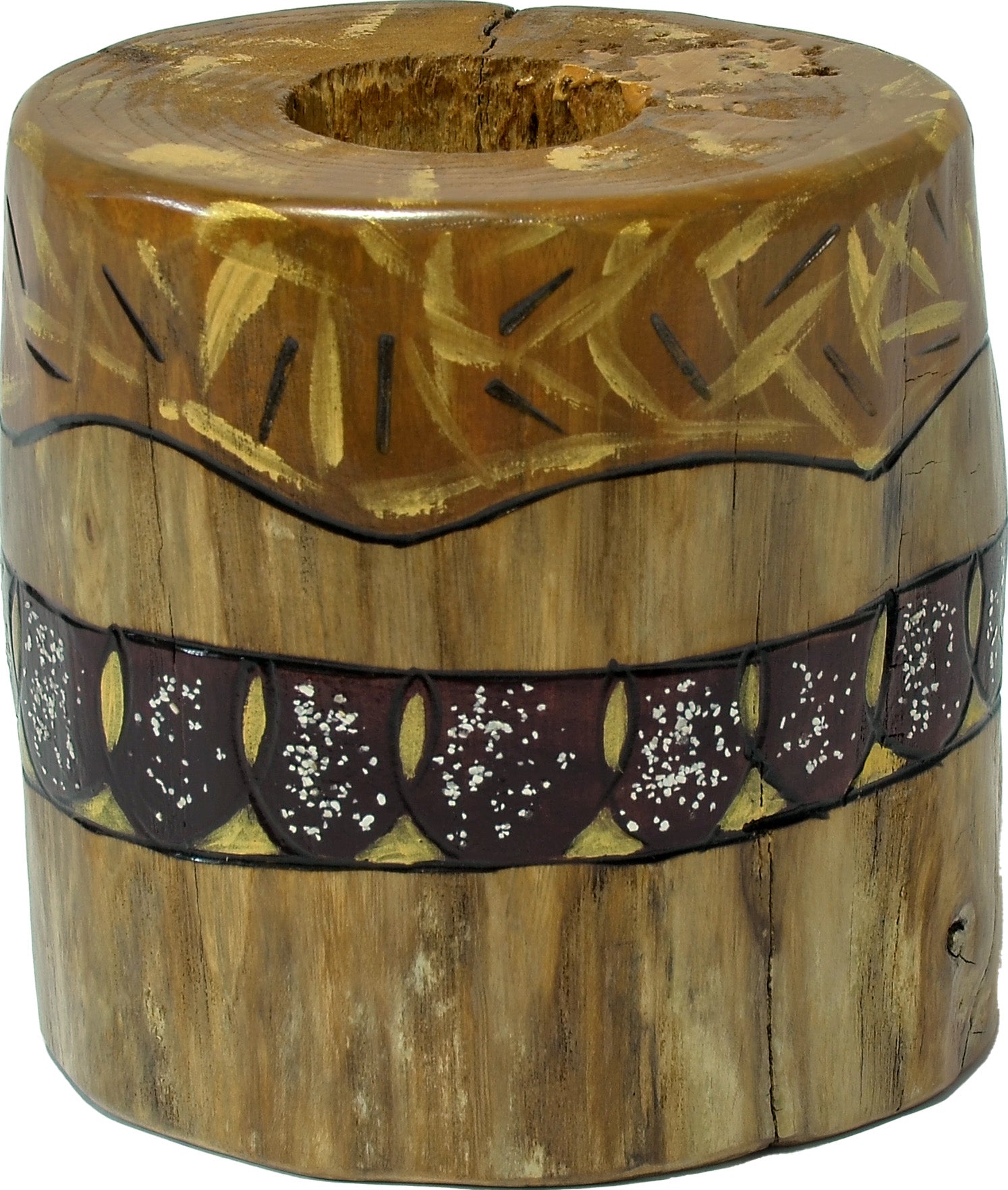 Large Log Candle Holder