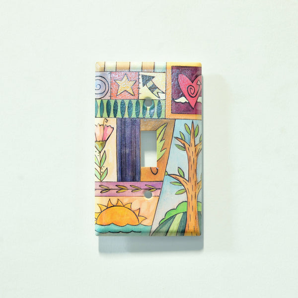 "Calico Quilt" Light Switch Plate | Toggle