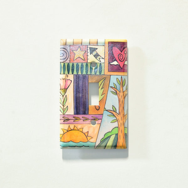 "Calico Quilt" Light Switch Plate | Toggle