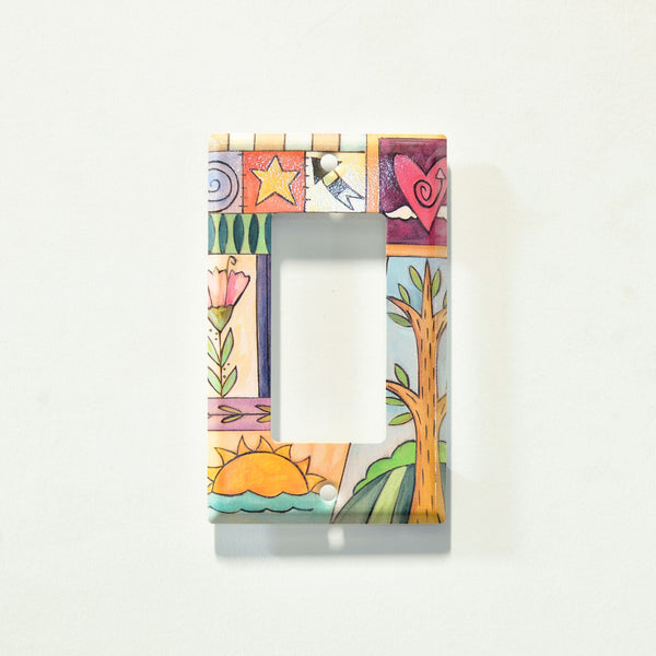 "Calico Quilt" Light Switch Plate | Rocker
