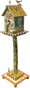 Birdhouse Post Sculpture