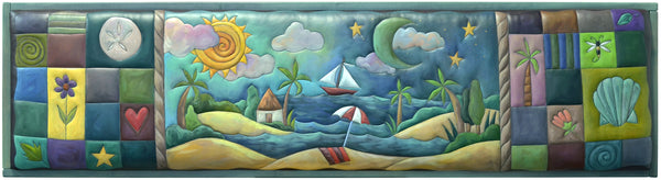 6ft Leather Seat Bench