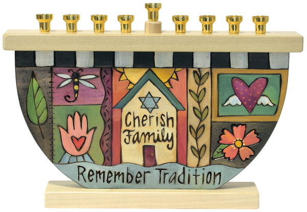 Wooden Menorah