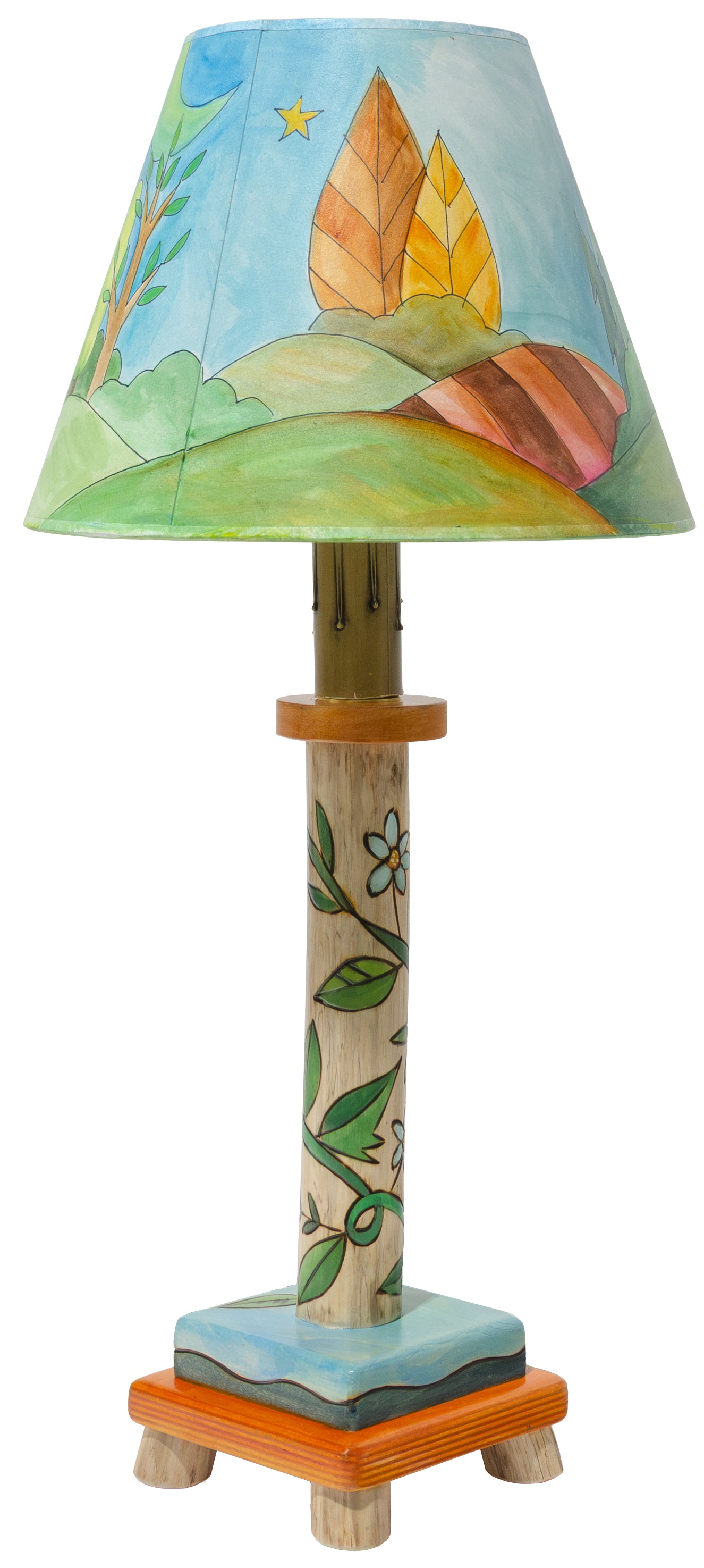 Log Candlestick Lamp