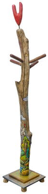 Log Coat Tree