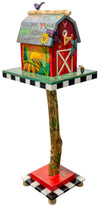 Birdhouse Post Sculpture