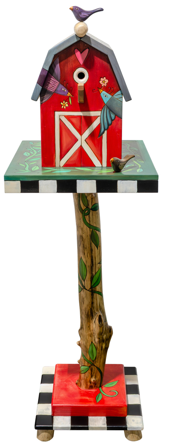 Birdhouse Post Sculpture