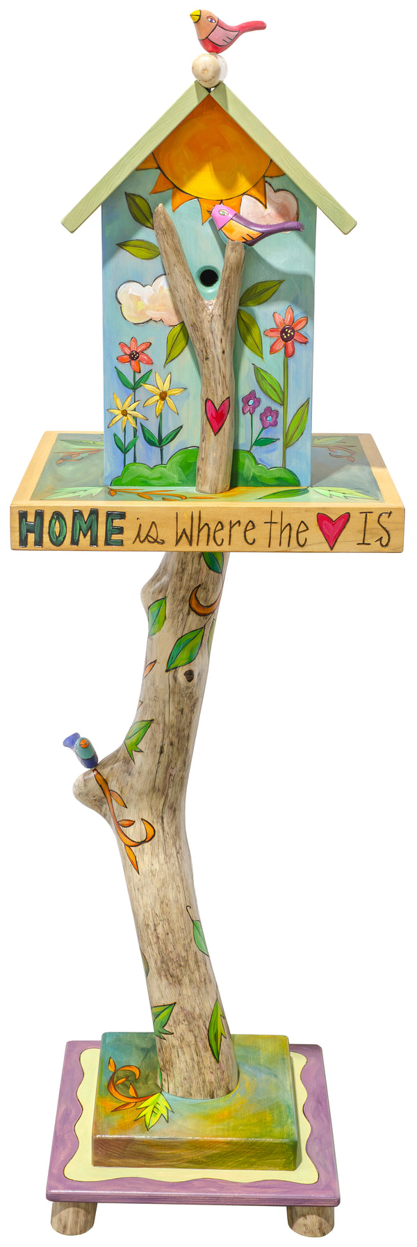 Birdhouse Post Sculpture