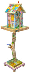 Birdhouse Post Sculpture