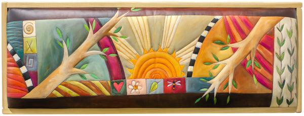 4ft Leather Seat Bench