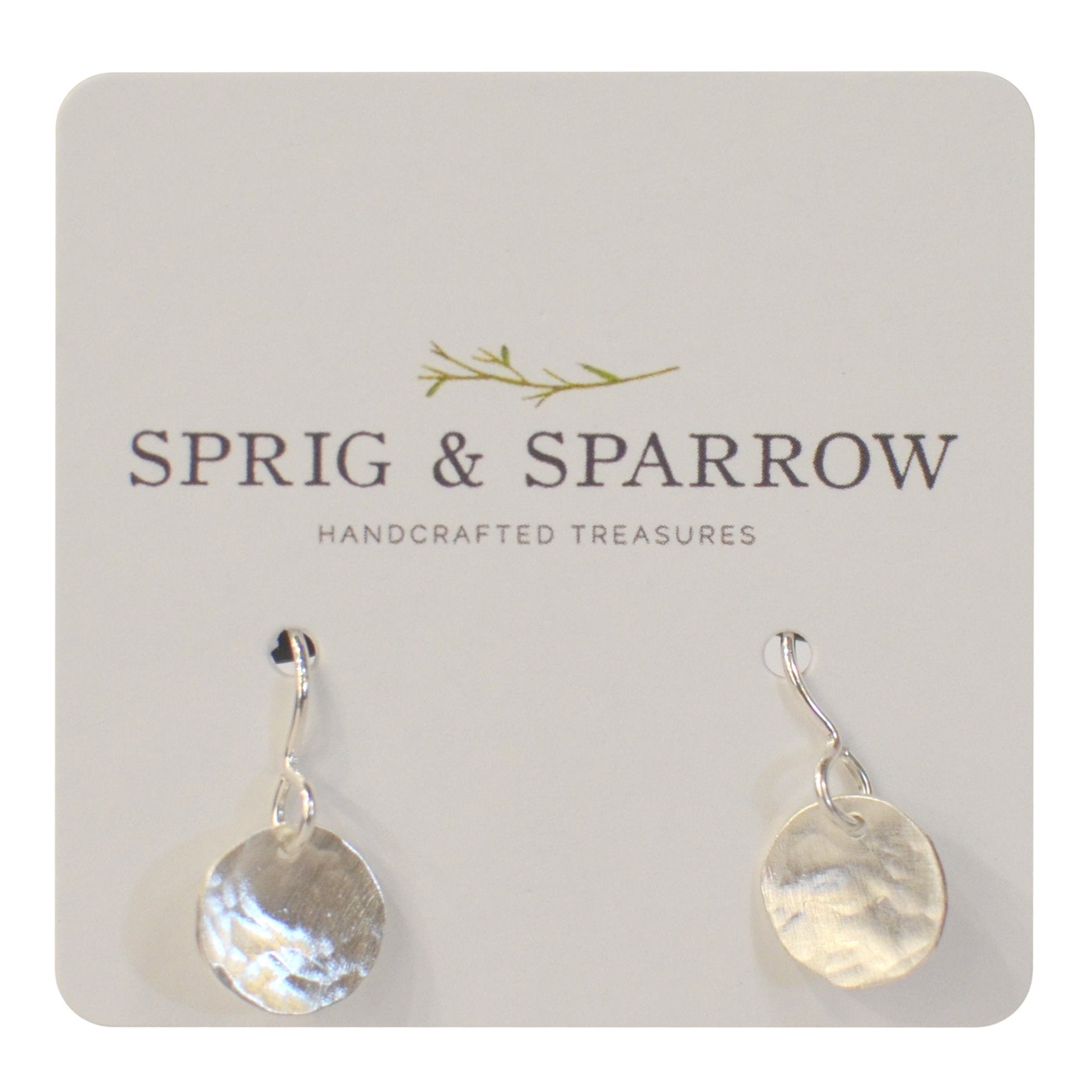 Dangly Silver Earrings | Sand Dollar