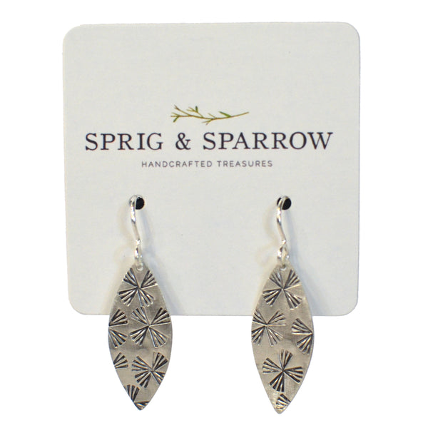 Dangly Silver Earrings | Bursting Petals