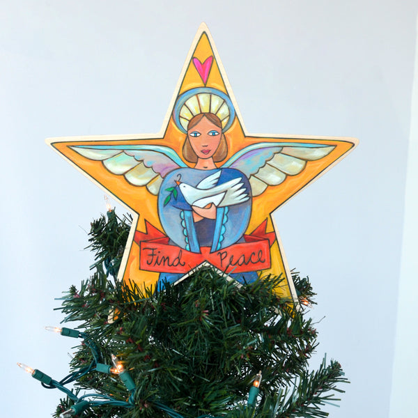"Yuletide Blessing" Star Christmas Tree Topper
