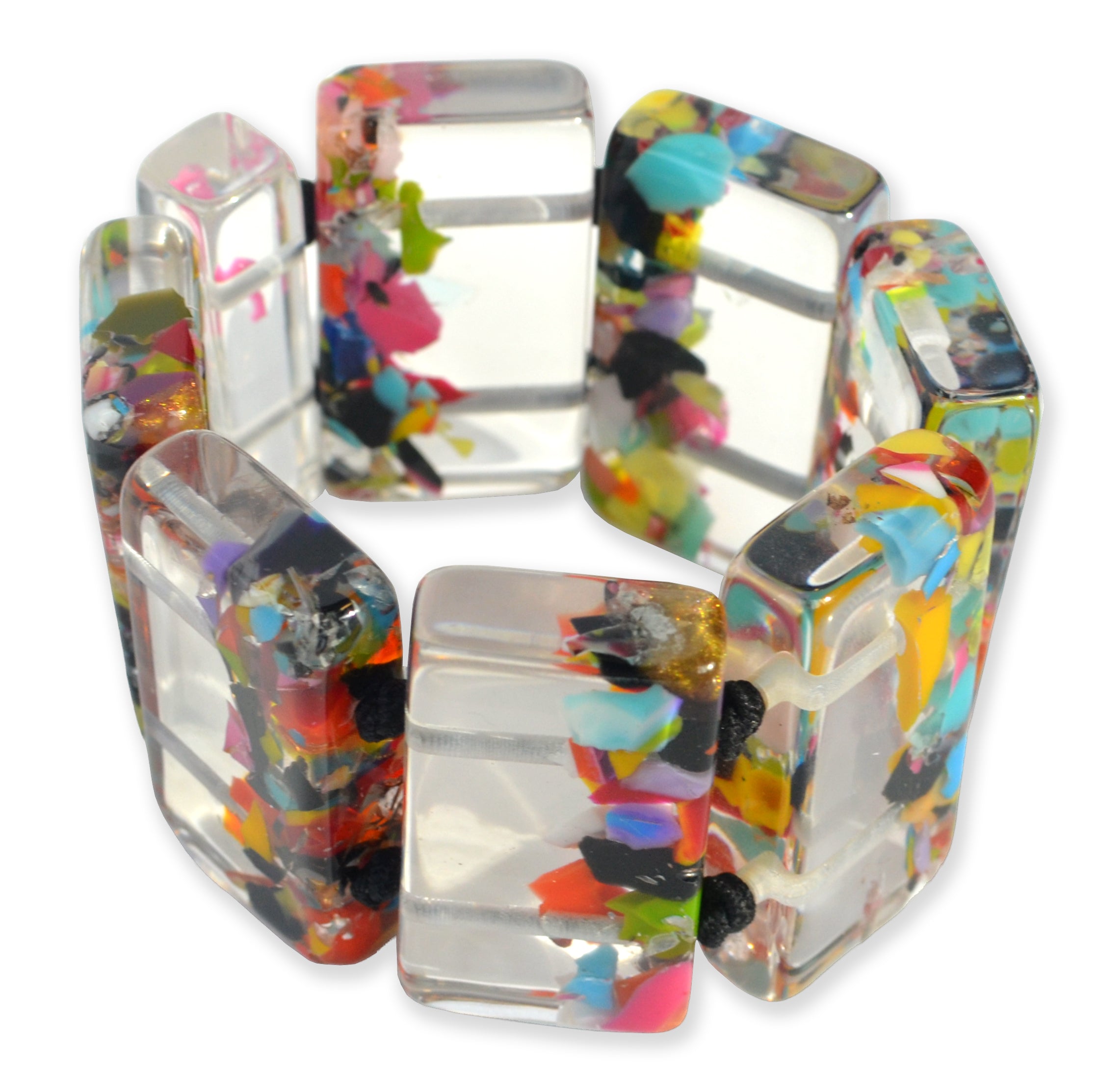 Chunky Bead Resin Bracelet | Confetti