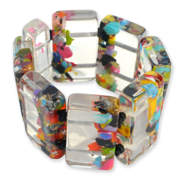 Chunky Bead Resin Bracelet | Confetti