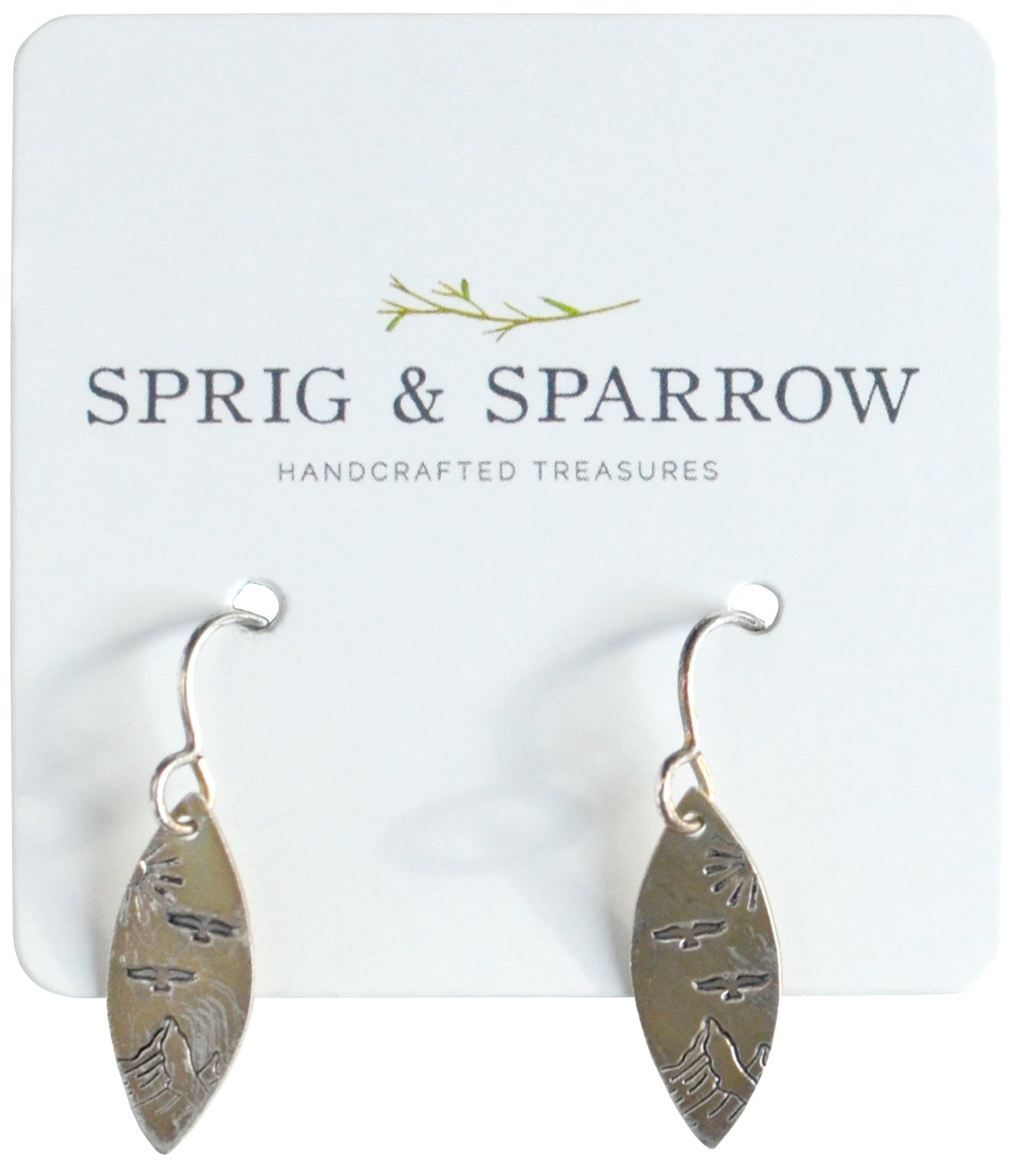 Dangly Silver Earrings | Eagles in Flight