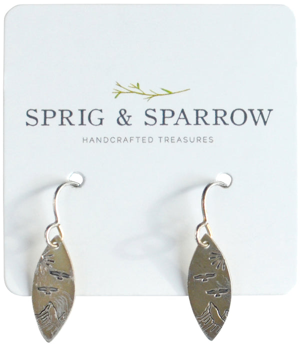Dangly Silver Earrings | Eagles in Flight