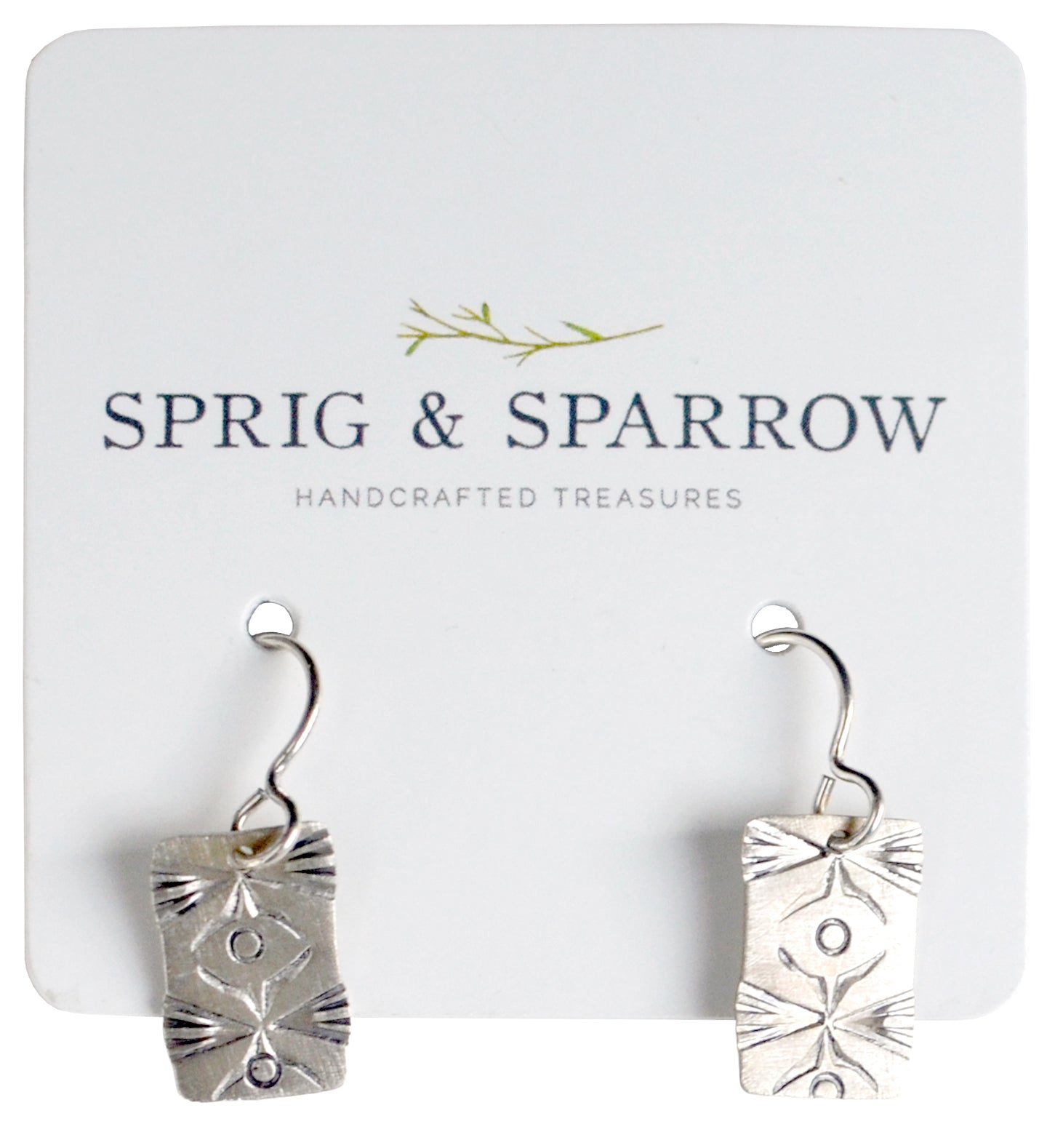 Dangly Silver Earrings | Bursting Rays