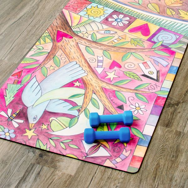 Microfiber Yoga Mat | "Namaste"