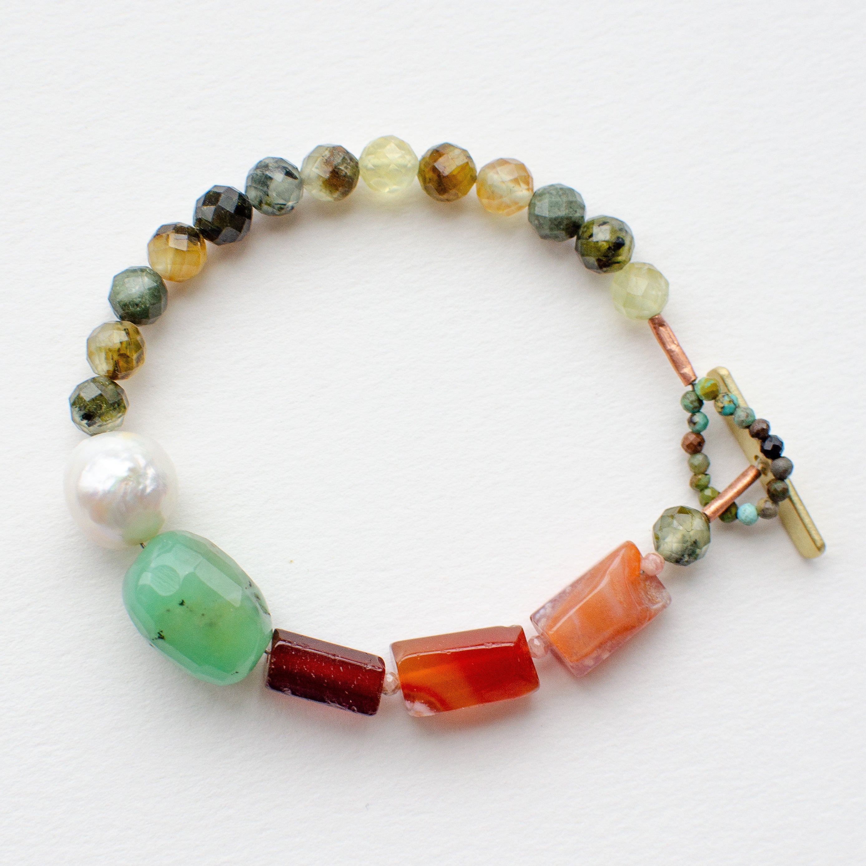 Beaded Bracelet | Pearl & Chrysoprase