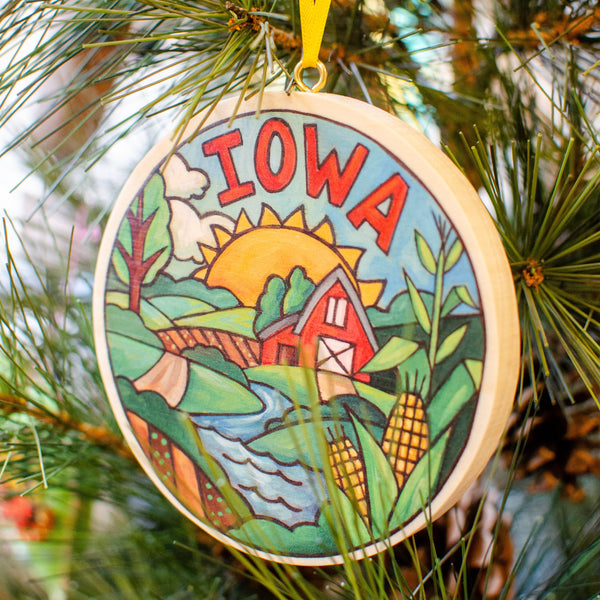 Iowa Circle Ornament | "Explore the Heartland"