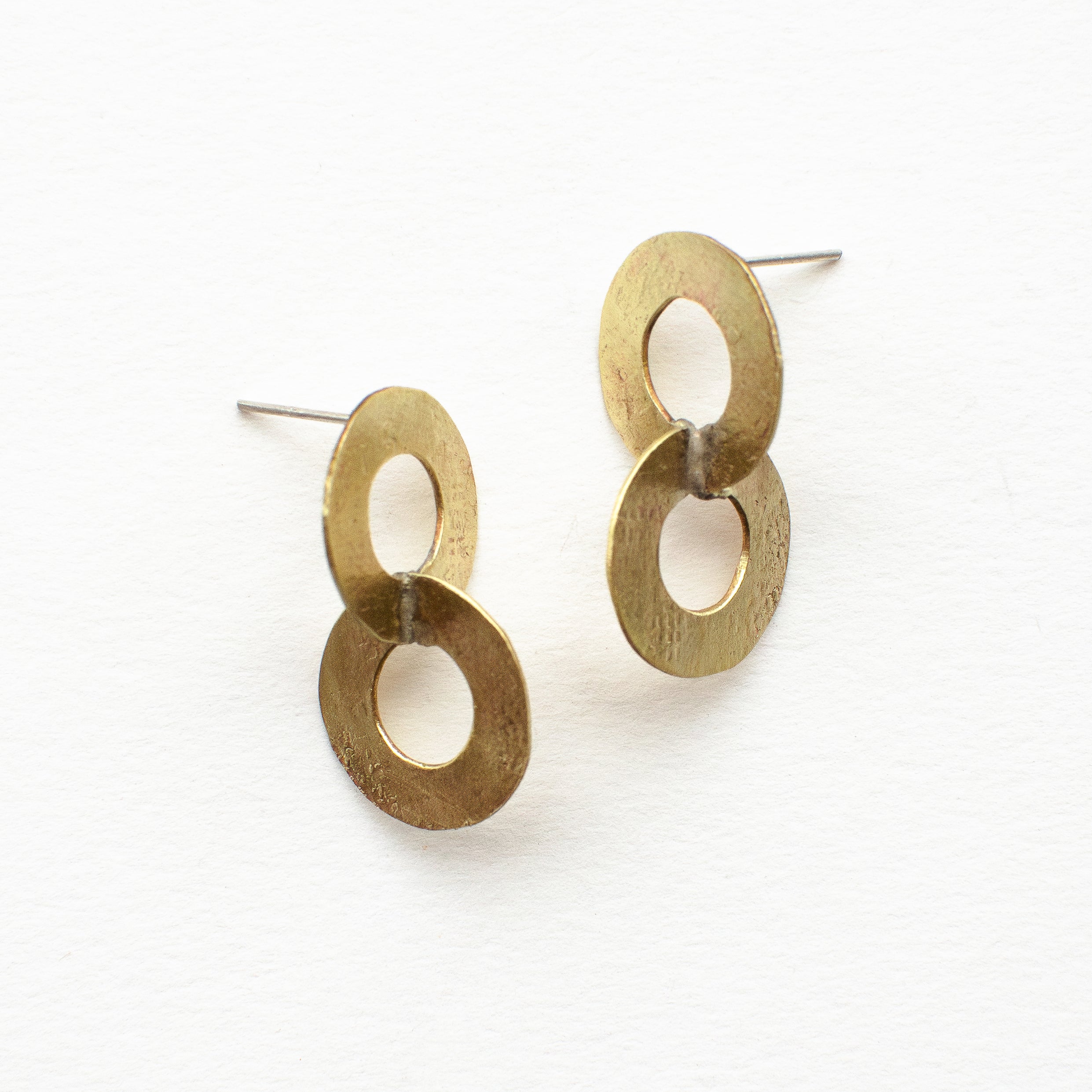 Brass Post Earrings