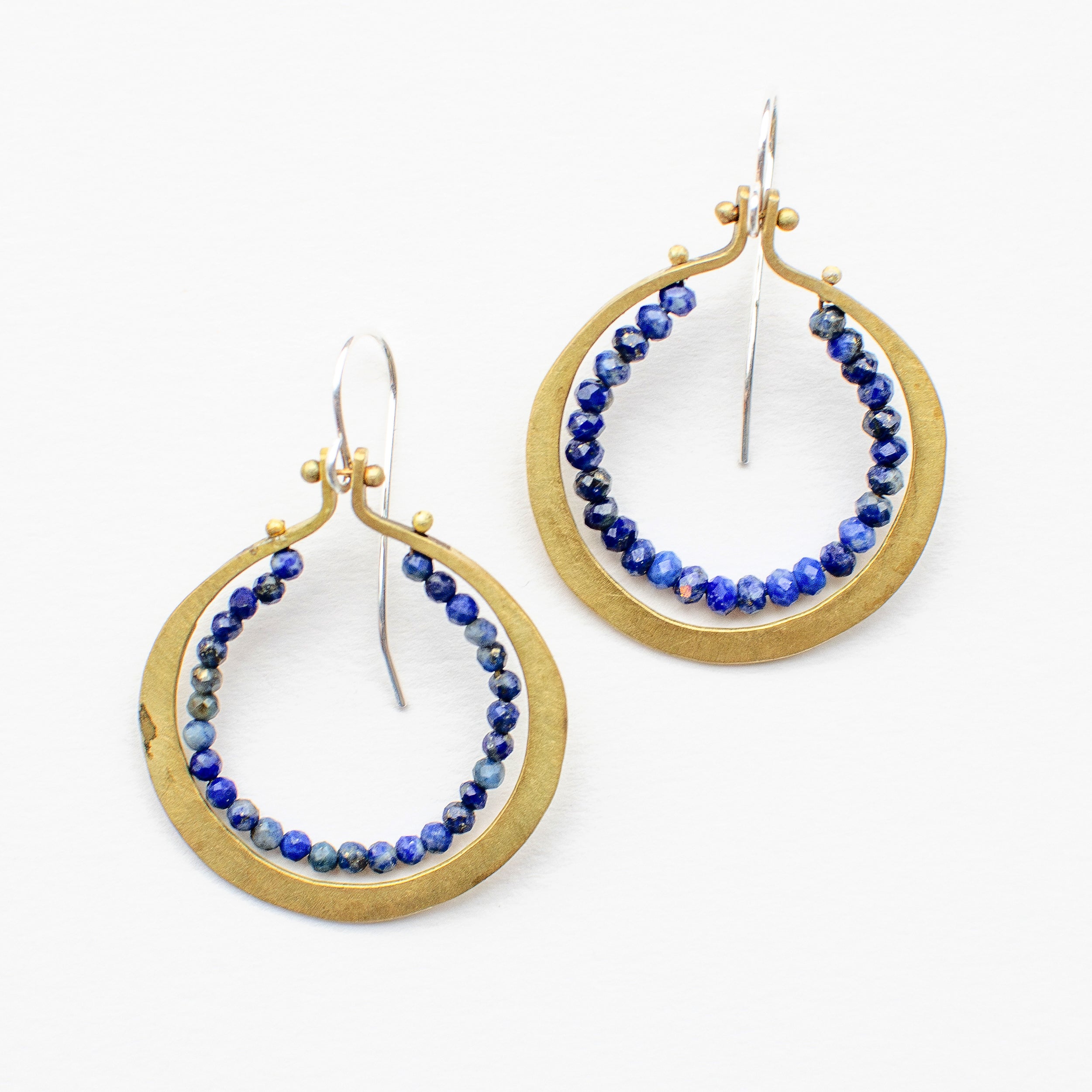 Dangly Hoop Earrings | Lapis