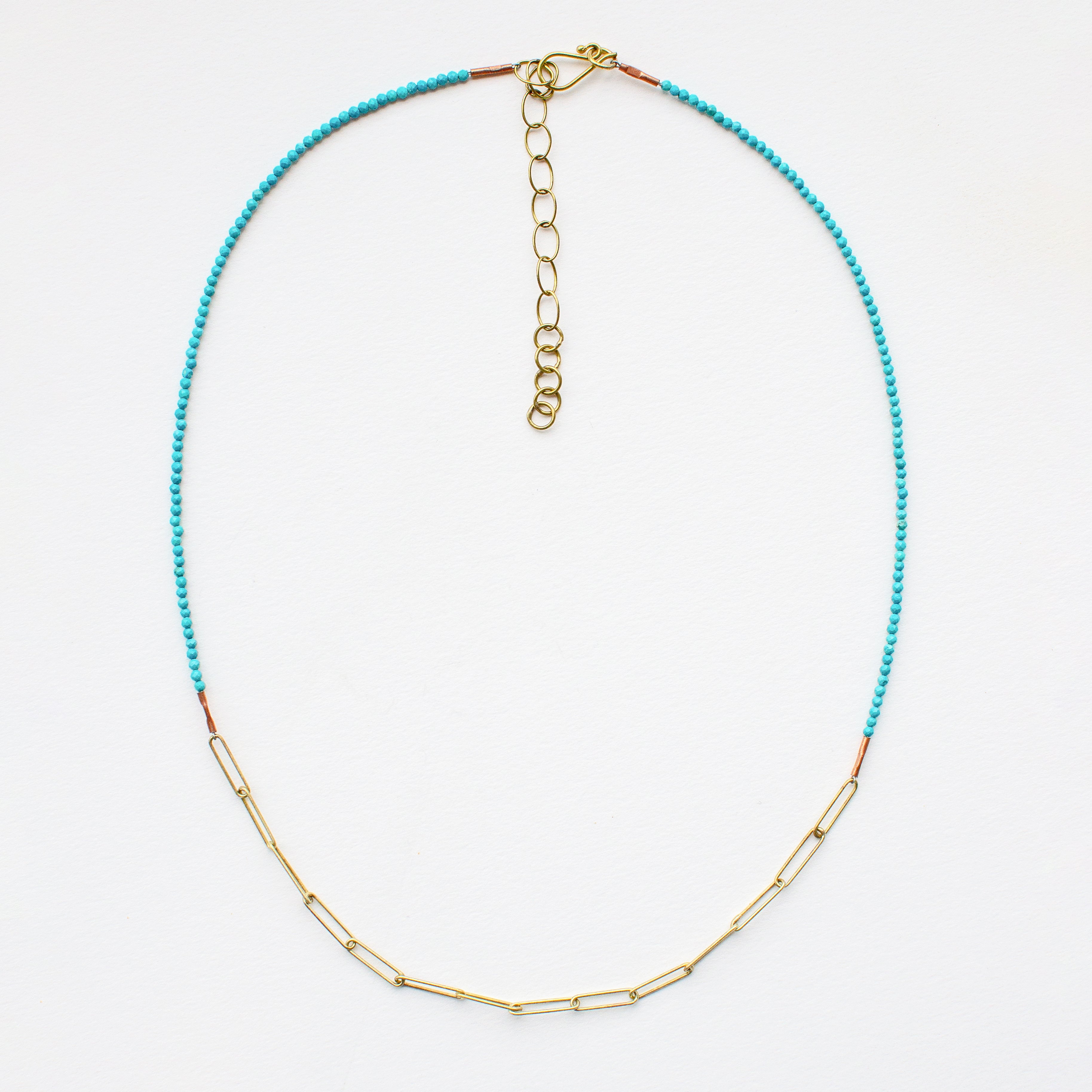 Beaded Chain Necklace | Turquoise