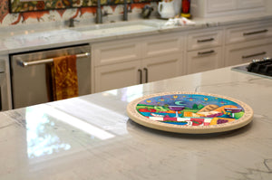 "Firefly Nights" lazy susan on kitchen counter