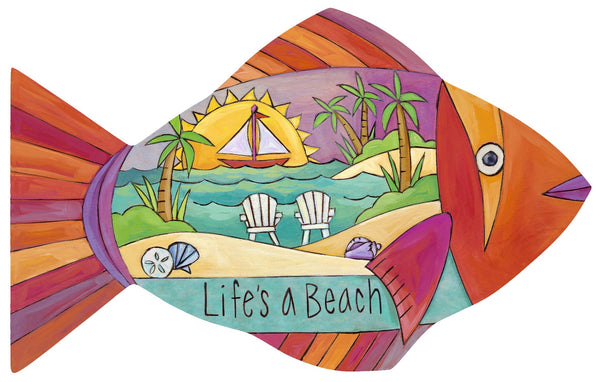 "Sea La Vie" Fish Shaped Plaque