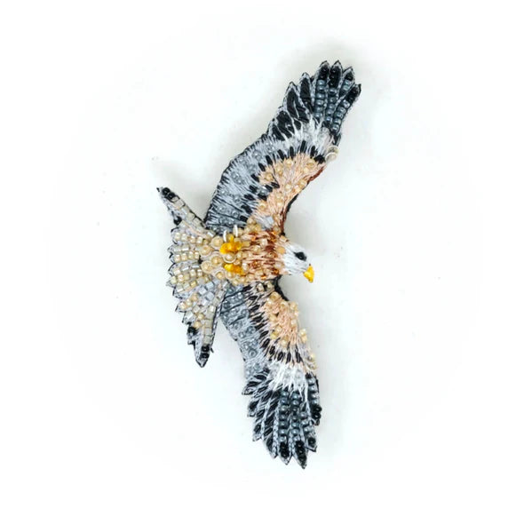 Flying Red Kite Brooch Pin