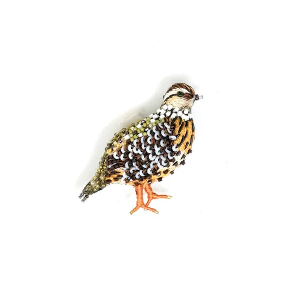 Fool Quail Brooch Pin