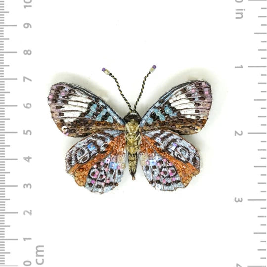 Glorious Purplewing Butterfly Brooch Pin