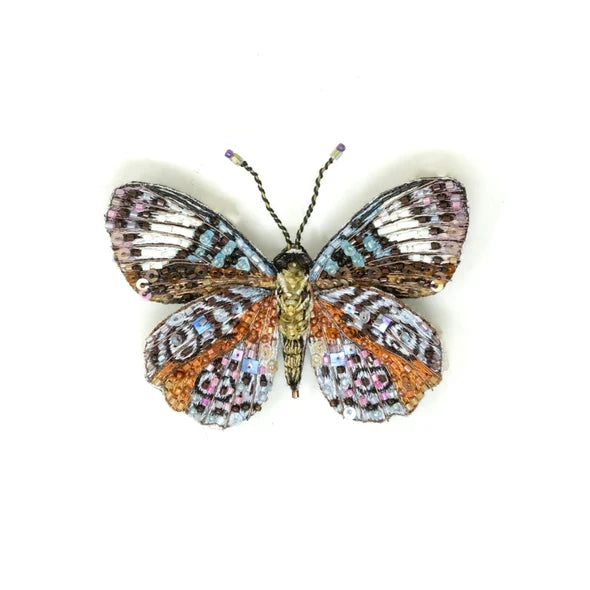 Glorious Purplewing Butterfly Brooch Pin