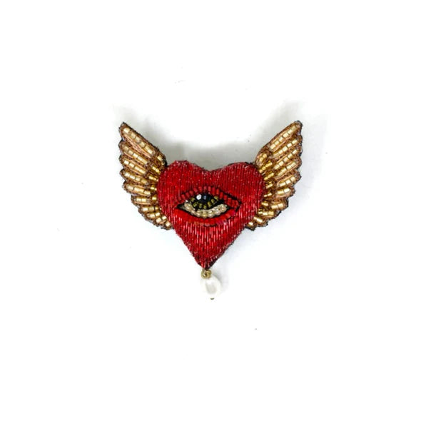 Guardian Heart Brooch Pin