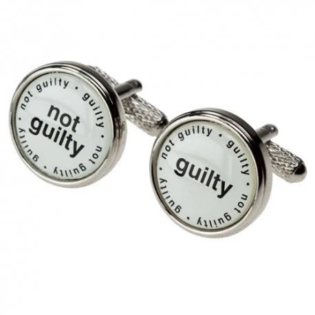 Guilty/Not Guilty Cuff Links