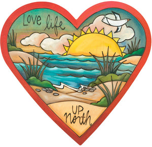 "Up North Love" Heart Shaped Plaque