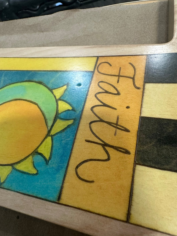 "Love & Faith" Cross Plaque