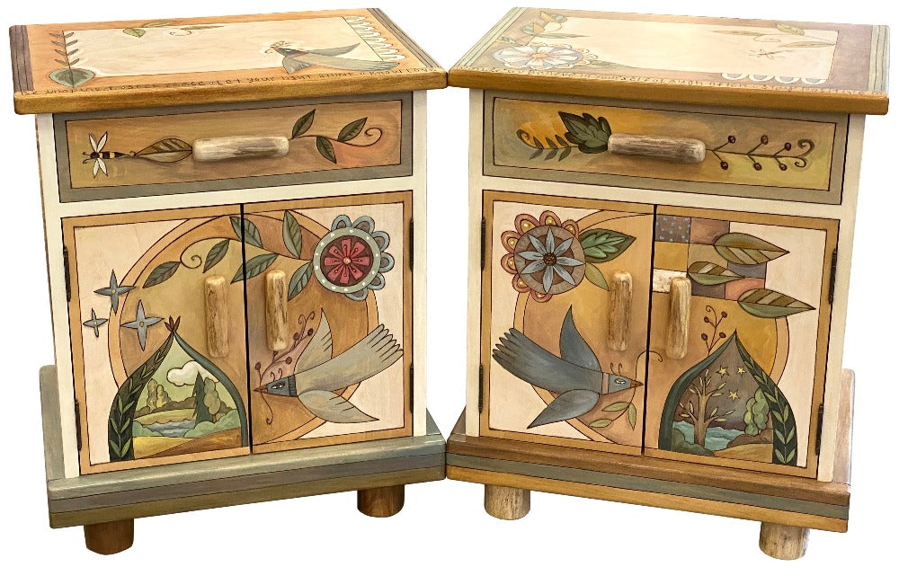 Nightstand Cabinet Set