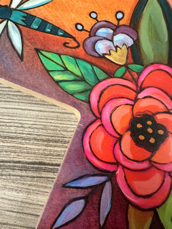 "Flowers of Faith" Cross Plaque