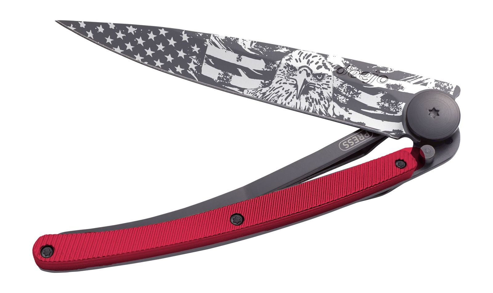 Pocket Knife | Red Aluminum + Bald Eagle