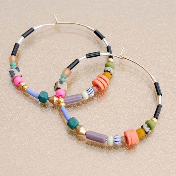 Becca Beaded Hoops