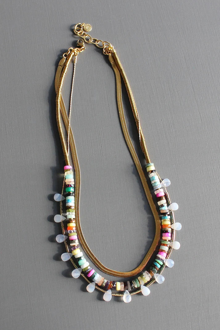 3 Strand Multi-Color Necklace