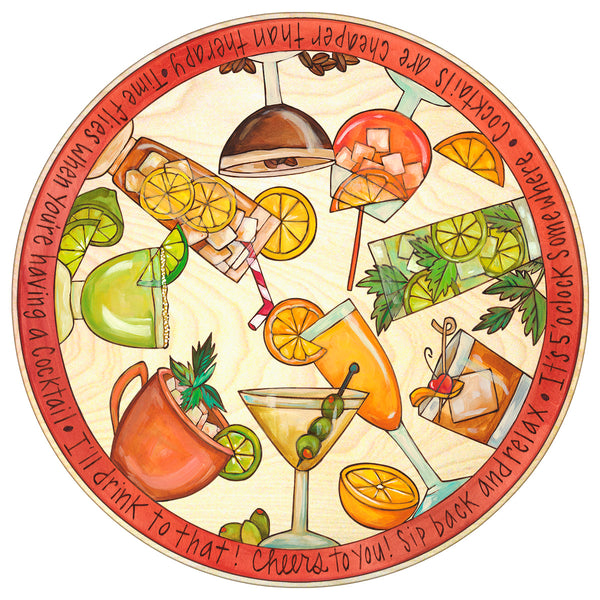 "Happy Hour" Lazy Susan